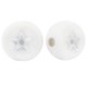 Acrylic beads Star White-silver